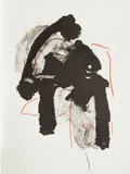 Calligraphy I (E. & B. 490) by Robert Motherwell, 1989, Lithograph in colors, on Somerset paper, the full sheet, sold Apr 2022