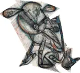 Elizabeth Murray, Up Dog (K. 18), 1987-1988, Lithograph in colors, on 14 sheets of wove paper mounted to support (as issued)