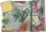 Sam Gilliam, Untitled #1, from a series of 21 unique works, 1981, Monotype in colors with collage and stitching, on Arches paper, the full sheet