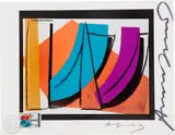 Andy Warhol, U. N. Stamp (F. & S. 185), 1979, Offset lithograph in colors and United Nations stamp, on Rives paper, with full margins