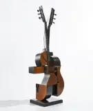 Arman, Abacale Guitar, 1994, Bronze multiple with brown and black patina