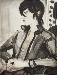 Nick by Elizabeth Peyton, 2004/2013, Etching and aquatint, on Tout Cas paper, the full sheet, sold Apr 2022