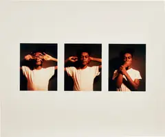 Carrie Mae Weems, Untitled (See No Evil, Hear No Evil, Speak No Evil), 1995, Three chromogenic prints, on one sheet of Kodak Professional photo paper, with full margins