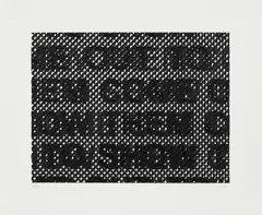 Detail by Glenn Ligon, 2014, Screenprint, on Coventry Rag paper, with full margins, sold Apr 2022