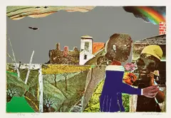 Tidings by Romare Bearden, 1972, Screenprint in colors, on wove paper, with full margins, sold Apr 2022