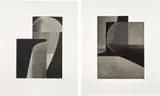 Erin Shirreff, Figure 2 (II), 2016, Photogravure diptych, with Chine collé to wove paper, with full margins