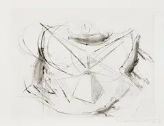 Small Carousel (C. 58) by Bruce Nauman, 1988, Drypoint, on Somerset Satin paper, with full margins, sold Apr 2022