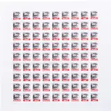 Barbara Kruger, Untitled (Stamps), 1990/2013, Offset lithograph in colors, on perforated sticker paper, with full margins