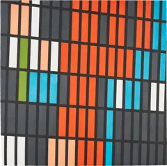 Sarah Morris, Midtown - Viacom, from the Het Stedelijk Museum Portfolio, 2007, Screenprint in colors, on wove paper, the full sheet