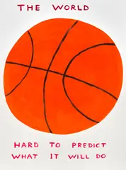 The World by David Shrigley, 2020, Screenprint in colors with varnish overlay, on Somerset Satin paper, the full sheet, sold Apr 2022
