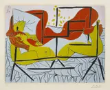 Danaé (B. 1084, Ba. 1286) by Pablo Picasso, 1962, Linocut in colors, on Arches paper, with full margins, sold Oct 2022