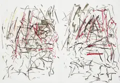 Joan Mitchell, Sunflowers IV, 1992, Monumental lithograph in colors, on two sheets of Rives BFK paper (as issued), the full sheets