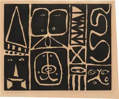Adolph Gottlieb, Pictograph (F. 39), c. 1946, Linocut, on wove paper, with presumably full margins
