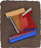 Frank Stella, Olyka (III), from the Paper Relief Project (T. 544, A. & K. 106.3), 1975, Unique cotton-pulp relief with hand-coloring and collage, on colored HMP handmade paper, the full sheet