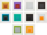 Homage to the Square, Soft Edge - Hard Edge (D. 165) by Josef Albers, 1965, the complete set of 10 screenprints in colors, on Rives BFK paper, with full margins, the colors bright and fresh, each , sold Oct 2022