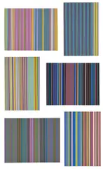 Gene Davis, Series I, 1969, The complete set of six screenprints in colors, on canvas laminated to board (as issued)