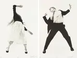 Robert Longo, Men in the Cities: Untitled IV; and Untitled V