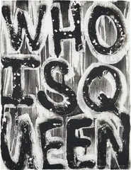 Adam Pendleton, Untitled (Who is Queen?), 2021, Transferred pulp, on cotton handmade paper, the full sheet