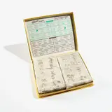 Untitled (Whitman's Sampler) by Andy Warhol, 1982, Two cement blocks wrapped in cellophane, contained in a Whitman's Sampler cardboard candy box, with original cellophane , sold Oct 2022