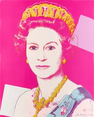 Andy Warhol, Queen Elizabeth II of the United Kingdom, from Reigning Queens (Royal Edition) (F. & S. 336A), 1985, Screenprint in colors with diamond dust, on Lenox Museum Board, the full sheet