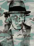 Joseph Beuys in Memoriam, from For Joseph Beuys (F. & S. 371) by Andy Warhol, 1986, Screenprint in colors, on Arches paper, the full sheet, sold Oct 2022