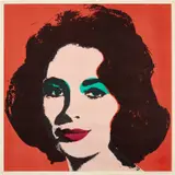 Andy Warhol, Liz (F. & S. 7), 1965, Offset lithograph in colors, on wove paper (backed), the colors bright and fresh, with full margins