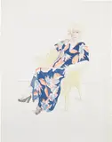 David Hockney, Celia in a Wicker Chair (M.C.A.T. 158), 1981, Etching and aquatint in colors, on Rives BFK paper, with full margins