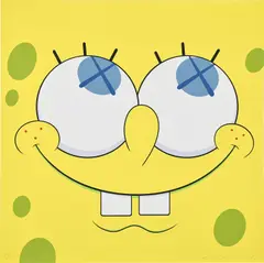 Untitled (KAWSBOB for the Aldrich) by Kaws, 2011, Screenprint in colors, on Rives BFK paper, the full sheet, offered Oct 2022