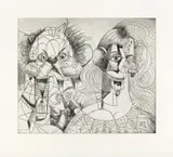 George Condo, Untitled, 2019, Etching and drypoint, on wove paper, with full margins