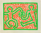 Keith Haring, Untitled (L. p. 29), 1983, Woodcut in colors, on Japan paper, with full margins