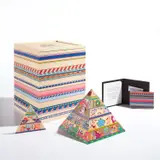 Erik Parker, WOKE, 2019, Hand-painted wood multiple pyramid in five stackable parts, contained in the original screenprinted, foam lined wood presentation box