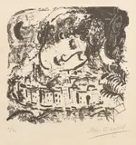 Marc Chagall, Le Village (The Village) (M. 199), 1957, Lithograph, on Arches paper, with full margins