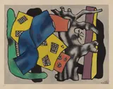Fernand Léger, La Racine grise (The Grey Root) (S. E21), 1945, Offset lithograph and pochoir in colors, on Arches paper, with margins (left and right folded)