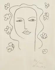 Madeleine - Étude (Study) (D. 645) by Henri Matisse, 1950-1951, Lithograph, on chine collé to Arches paper, with full margins, sold Oct 2022