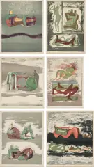 Reclining Figures (C. 236-241) by Henry Moore, 1973, The complete set of six lithographs in colors, on Arches paper, with full margins, offered Oct 2022