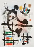 The Slingshot Bird (M. 454) by Joan Miró, 1965, Lithograph in colors, on Rives BFK paper, the full sheet, sold Oct 2022