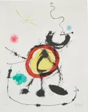 Oiseau migrateur (Migratory Bird): plate 3 (M. 653) by Joan Miró, 1970, Lithograph in colors, on Rives BFK paper watermark 'LB', the full sheet, sold Oct 2022