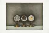 Friedrich Meckseper, Labyrinth, Regenbogen und Sonnenuhr (Maze, Rainbow and Sundial) (S. 111), 1969, Etching and aquatint in colors, on wove paper, with full margins