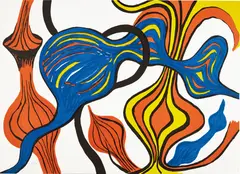 Alexander Calder, Galactic System, 1974, Lithograph in colors, on Arches paper, the full sheet
