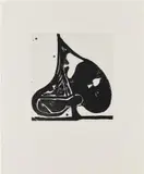 Richard Diebenkorn, Sugarlift Spade, from Five Spades, 1982, Etching and aquatint, on Rives BFK paper, with full margins