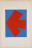 Orange over Blue (Orange sur Bleu), from Suite of Twenty-Seven Color Lithographs (A. 28) by Ellsworth Kelly, 1964-1965, Lithograph in colors, on Rives BFK paper, with full margins, sold Oct 2022