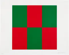 Verde y Rojo for Studio by Carmen Herrera, 2019, Screenprint in colors, on Coventry Rag paper, with full margins, sold Oct 2022