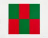 Carmen Herrera, Verde y Rojo for Studio, 2019, Screenprint in colors, on Coventry Rag paper, with full margins