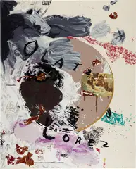 Olatz López by Julian Schnabel, 1992, Screenprint in colors, on Arches paper, the full sheet, sold Oct 2022