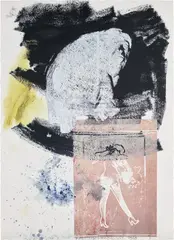 Poise by Robert Rauschenberg, 1991, Offset lithograph in colors, on wove paper, the full sheet, sold Oct 2022