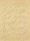 Cy Twombly, Leo Castelli Gallery exhibition poster, 1968, Offset lithograph in colors, on thin wove paper, the full sheet