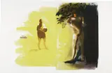 Eric Fischl, Tube, from Four Aquatints, 1989, Etching and aquatint in colors, on wove paper, with full margins