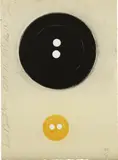 Donald Sultan, Two Buttons, Oct 16 1996 (T. 96-356), 1996, Lithograph in colors, on Somerset paper, the full sheet