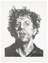 Phil/Fingerprint by Chuck Close, 1981, Lithograph, on wove paper, with full margins, sold Oct 2022