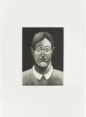 Portrait by Nicolas Party, 2016, Mezzotint, on wove paper, with full margins, sold Oct 2022